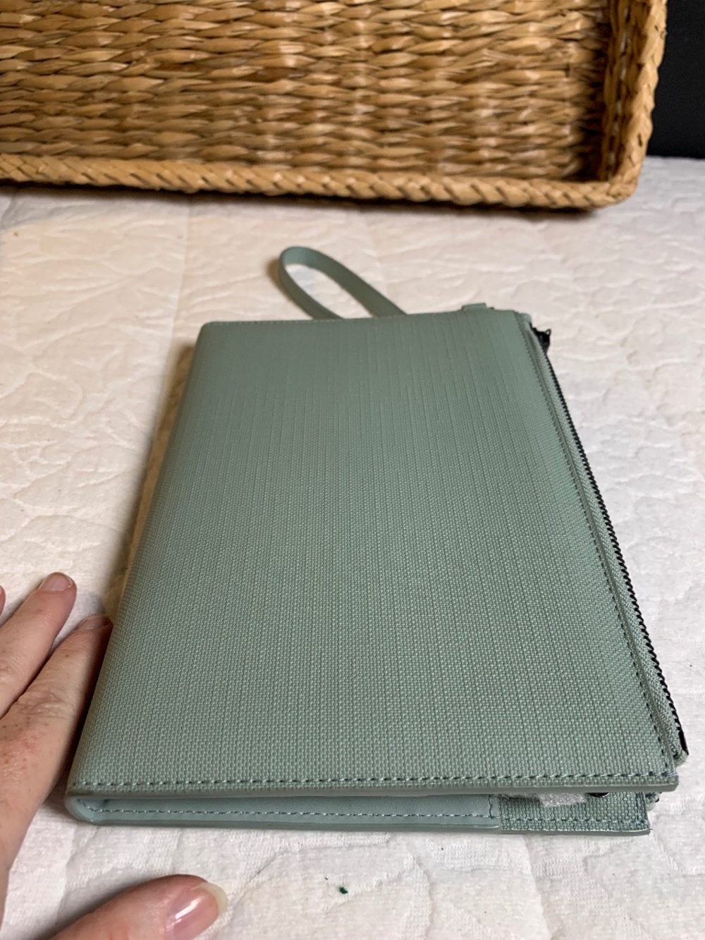 Dagne Dover Sea Mist wristlet/wallet New soft blue greenish pretty